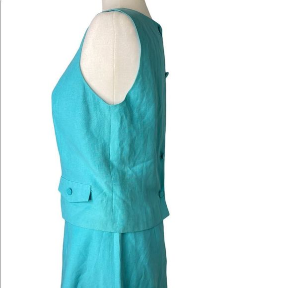 Vintage Campaganie Internationale Express Linen silk blend suit skirt top - Picture 4 of 8